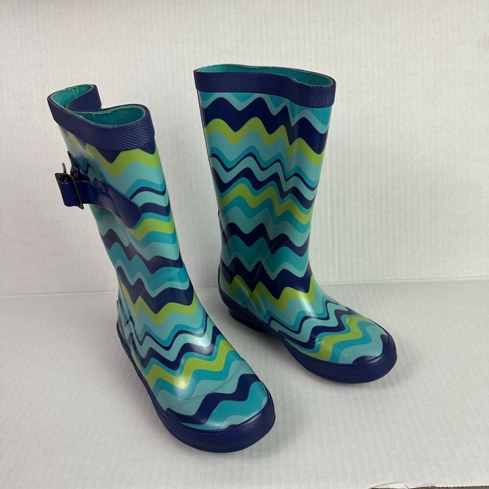 LL Bean Wellie Rainboots size 10 Blue